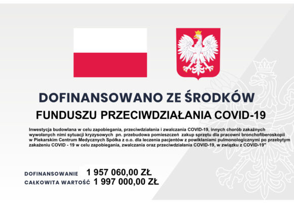 Dofinansowanie ze środków Funduszu Przeciwdziałania COVID-19