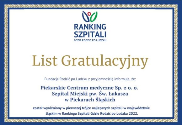 Ranking „Gdzie Rodzic po Ludzku” – nasz szpital z wyróżnieniem