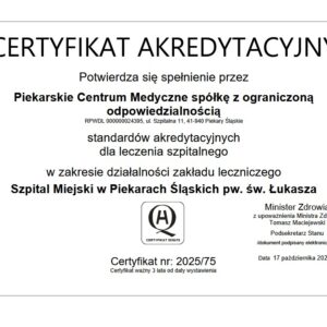 Piekarskie Centrum Medyczne z akredytacją