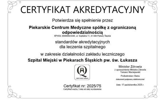 Piekarskie Centrum Medyczne z akredytacją Piekarskie Centrum Medyczne z akredytacją